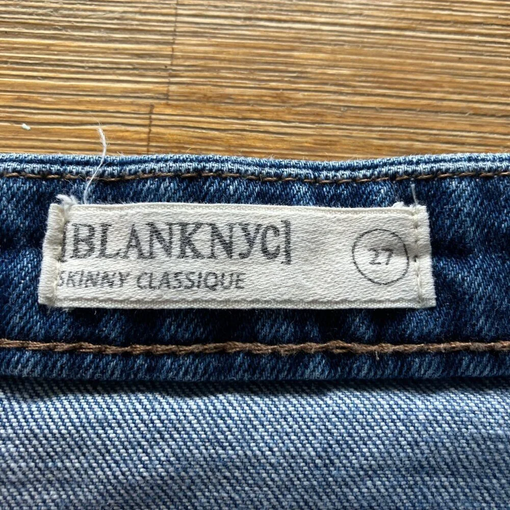 Blank NYC Women's Faded Dark Blue Skinny Jeans - Picture 3 of 6